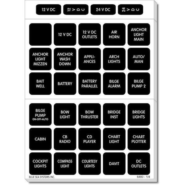 Blue Sea Systems Blue Sea 4217 Square Format Label Set - 120 4217 - main